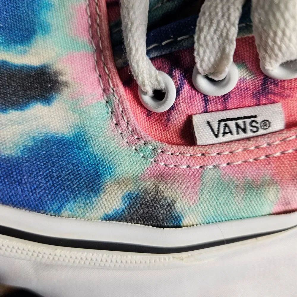 Vans Blue Pink Tie-Dye‎ Canvas Skate Shoes 721356 Men's 4 Women's 5.5 EU 35